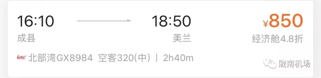 说走就走的旅行机票已订,陇南机场航线有哪些