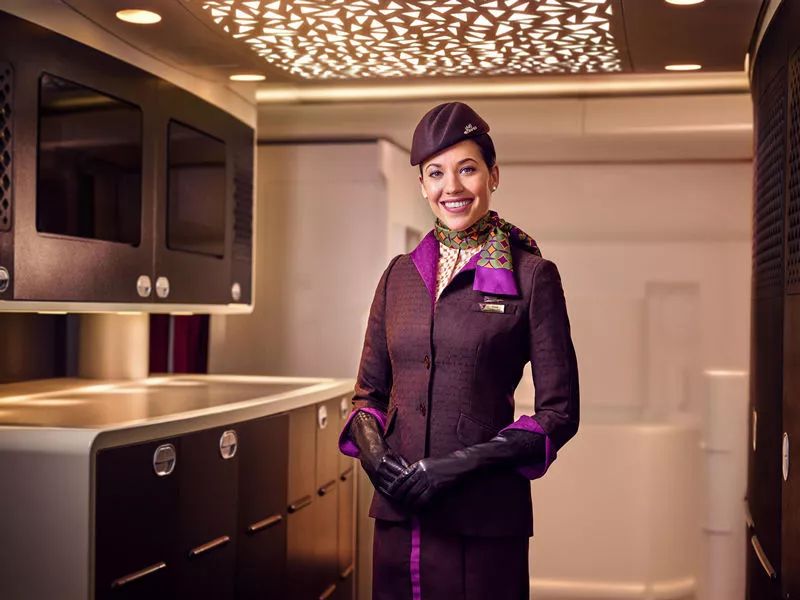 中国外航空姐制服,外航的空姐制服