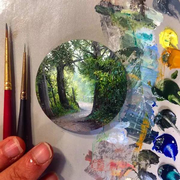 油画风景随身带,旅游景点油画