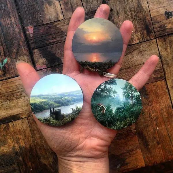 油画风景随身带,旅游景点油画