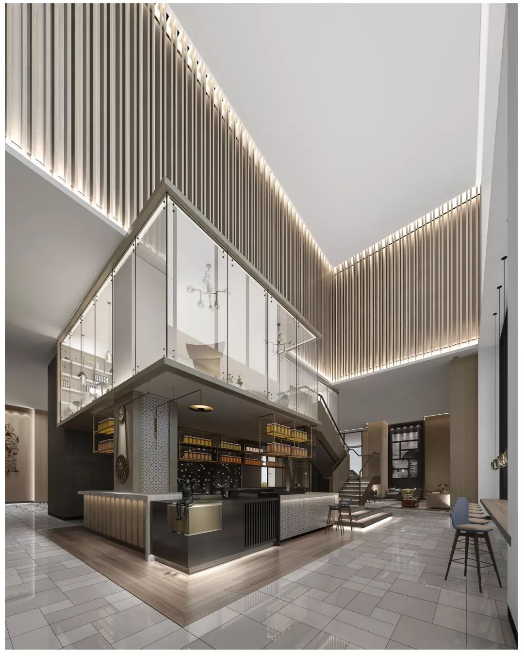 精品酒店创意大堂,度假风格酒店大堂