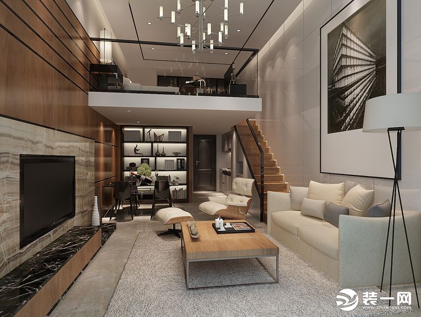 20-30平loft装修效果图,60平米层高4.5米loft装修效果图