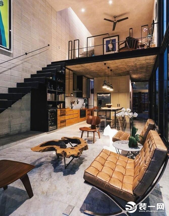 20-30平loft装修效果图,60平米层高4.5米loft装修效果图