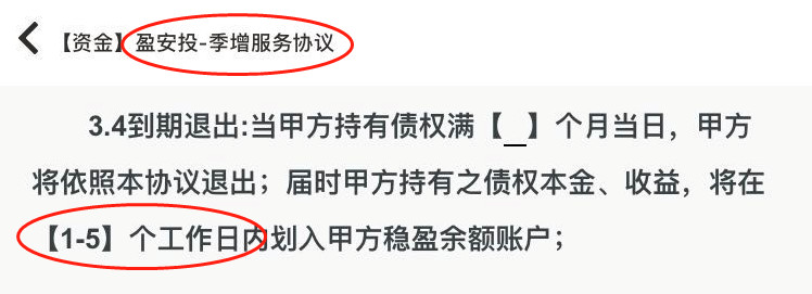 当初平台说到期3天就能回款,我傻傻地相信了