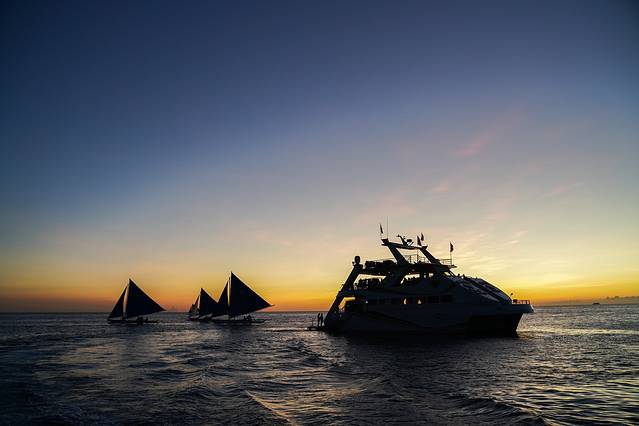 绝美落日长滩岛,长滩岛落日风