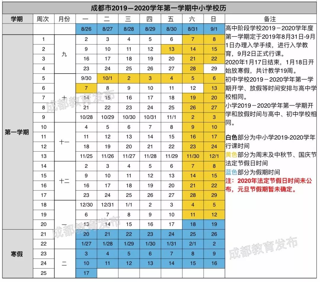 2019成都秋季中小学、幼儿园收费标准和收费项目公布