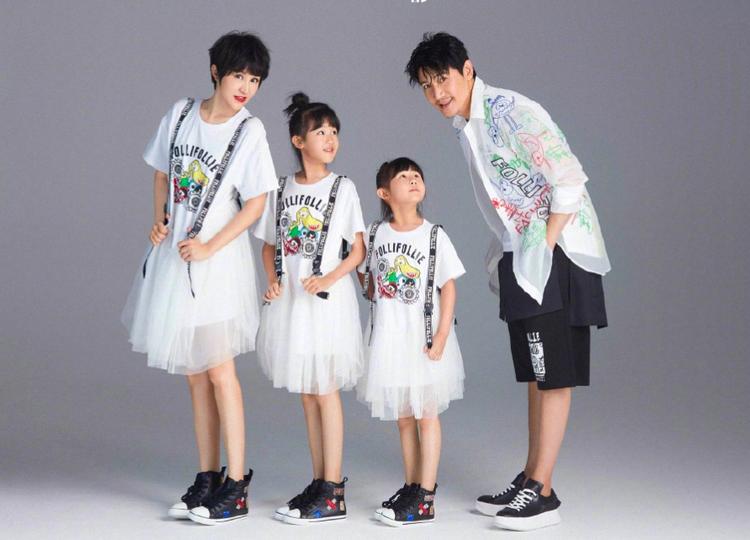 鲍蕾晒两女儿合影,鲍蕾陆毅最新合影照片