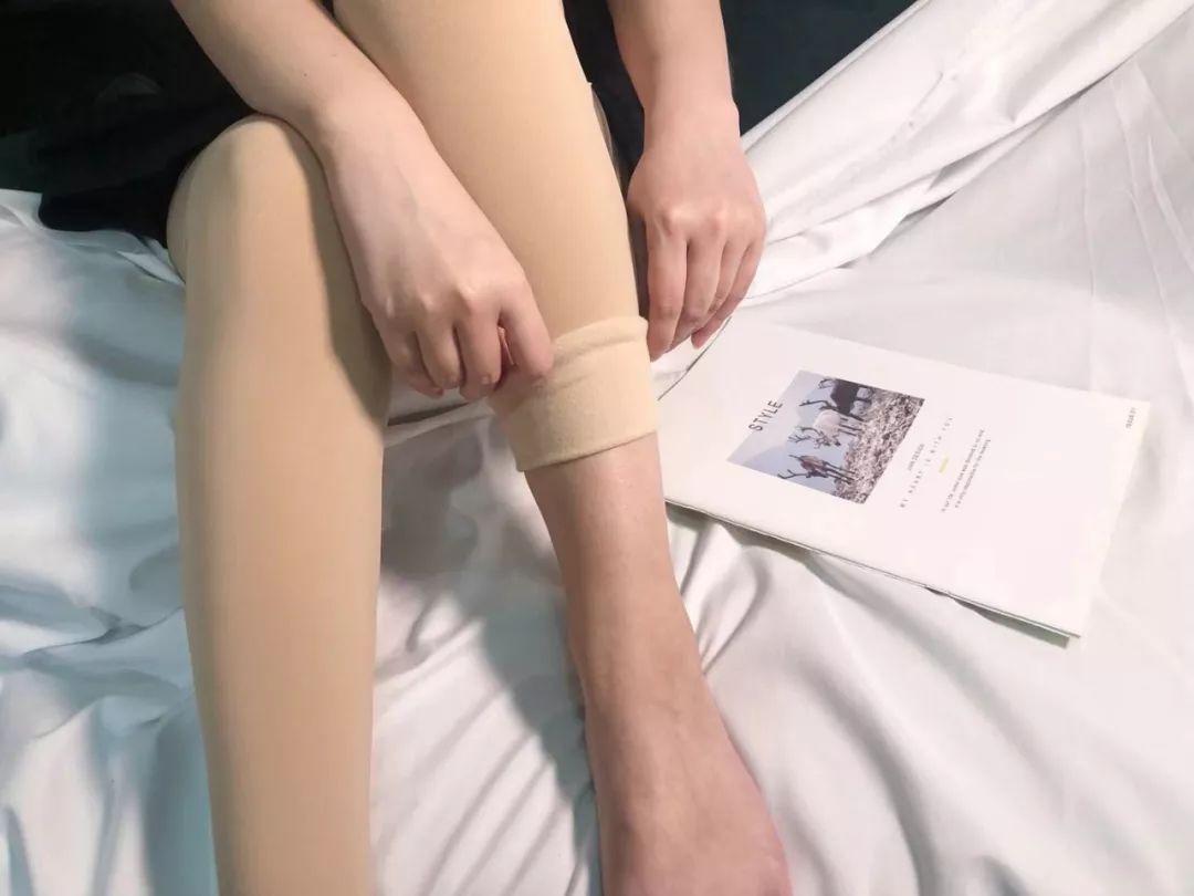 美腿透肤一体袜加绒,双层透肤袜光腿神器秋冬