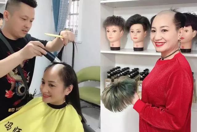 佩戴假发把头发弄成地中海,女性白发太多剃光头有改善吗
