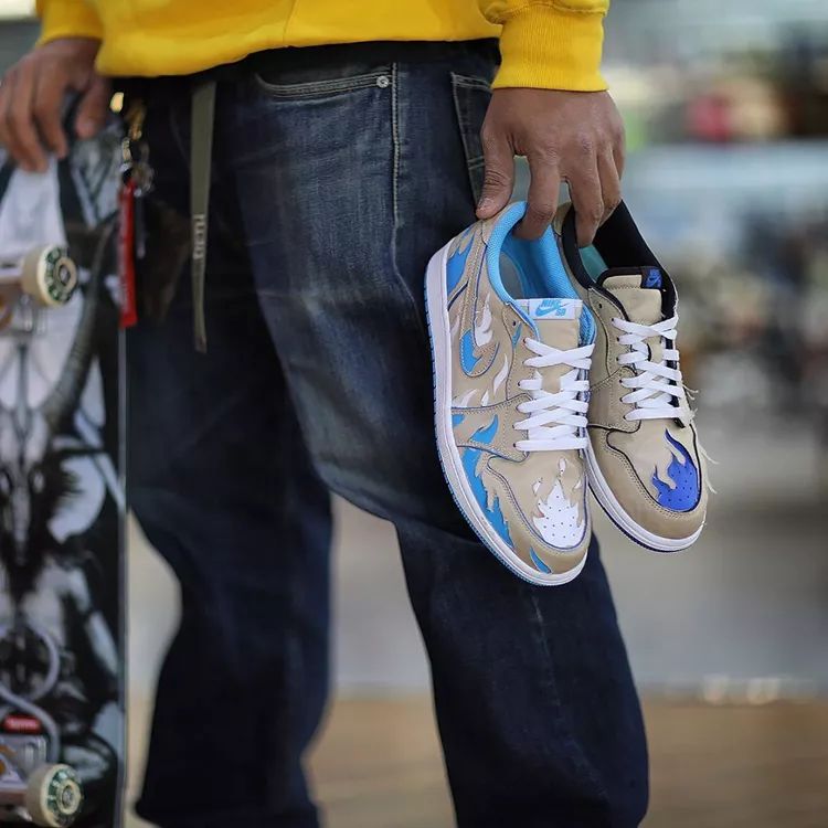 nikesbaj1low北卡蓝,nikesb联名aj1low沙漠黄