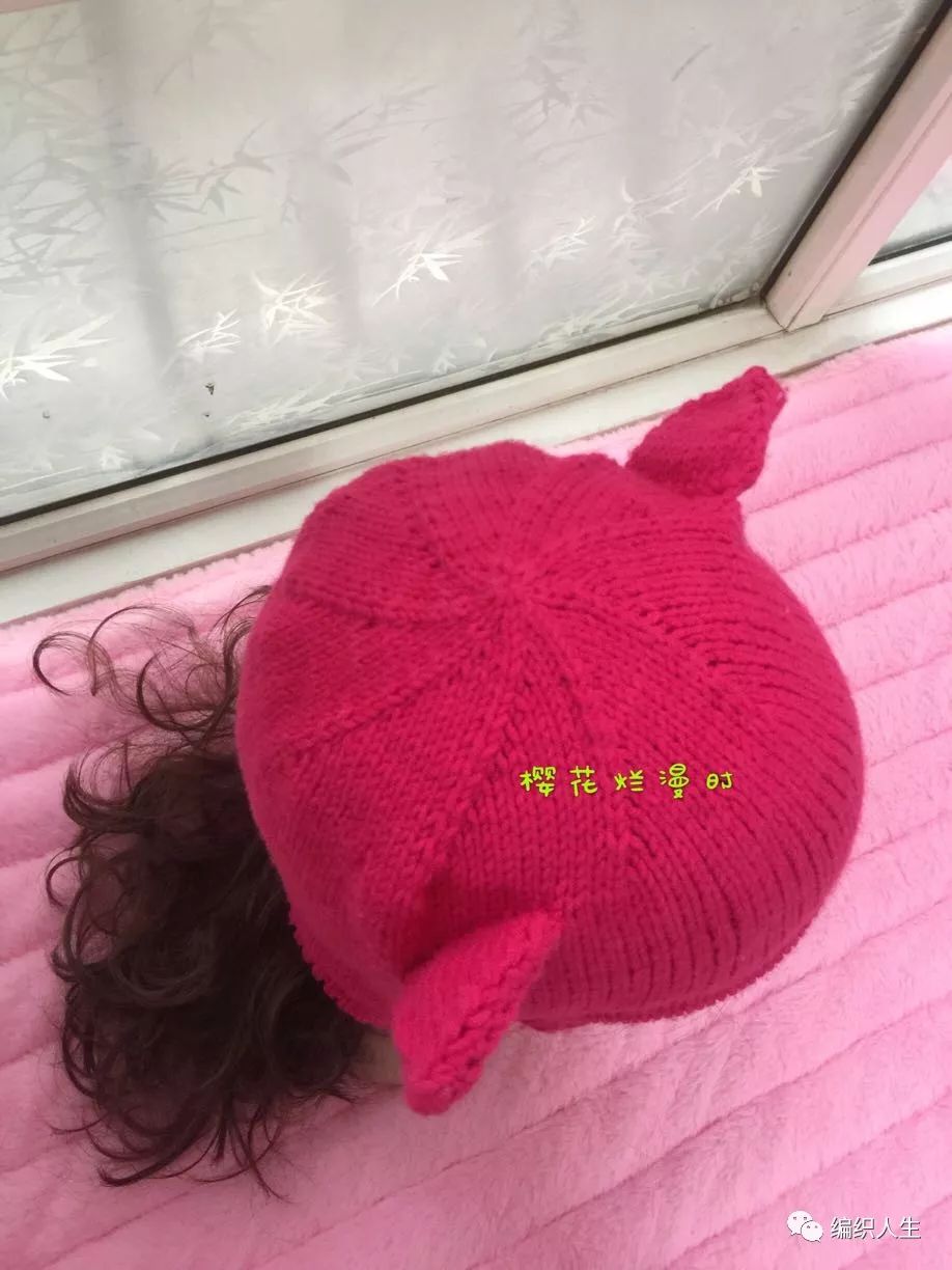 棒针手工防风护脸毛线帽子儿童款,棒针编织帽子儿童风雪帽