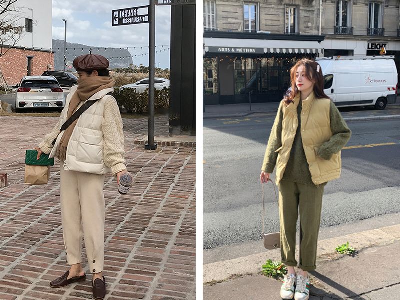 小个子穿搭2020冬面包服,小个子冬天穿搭背影面包服