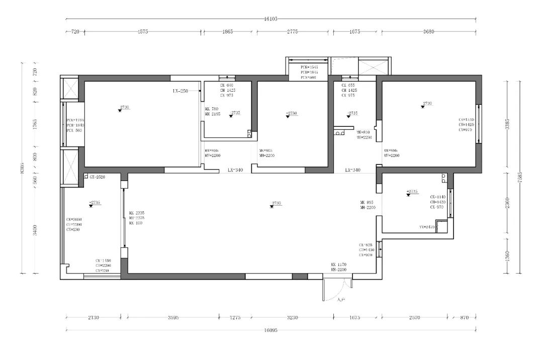 入门玄关连着小房间不浪费空间,现代化两边不靠墙入户玄关实用