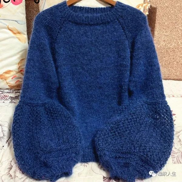 从上往下织毛衣灯笼袖编织方法,从下往上织灯笼袖毛衣编织视频