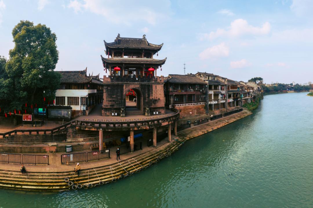 成都黄龙溪古镇美景竖屏,黄龙溪古镇小景