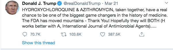 特朗普再次推荐抗疫药物,特朗普推荐的抗疫情药