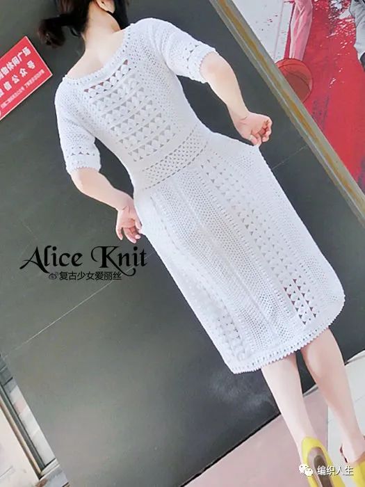 步月秋水图解,宽松马海毛连衣裙编织图解