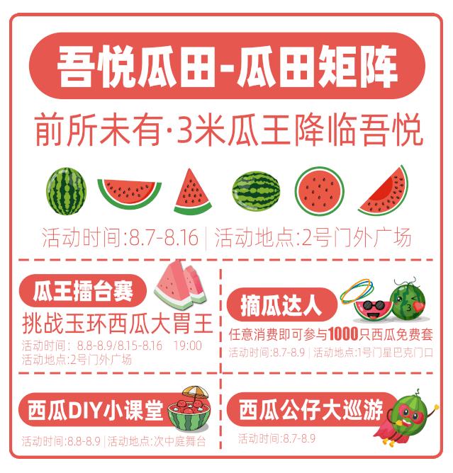 玉环头闻丨西瓜免费吃！免费送！吾悦这是什么惊天福利