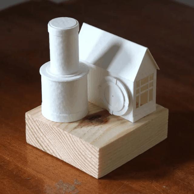 手工diy建筑模型,小丑回魂场景微缩模型手作