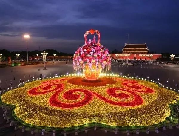 有一种美叫花园庭院,2021年国庆节天安门漂亮花坛图片
