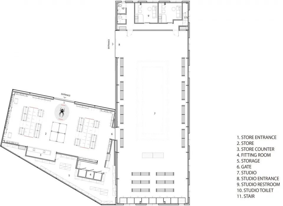 醒目的“蜘蛛网”-SpyderHaven商店/BetwinSpaceDesign