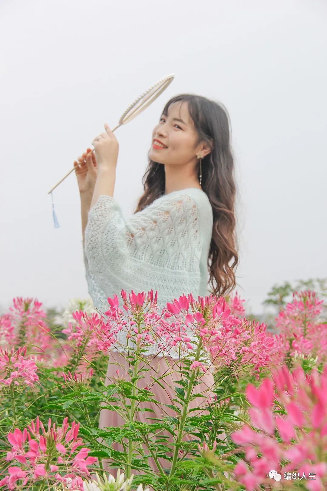 显瘦镂空马海毛毛衣开衫编织教程,马海毛落肩袖开衫编织教程