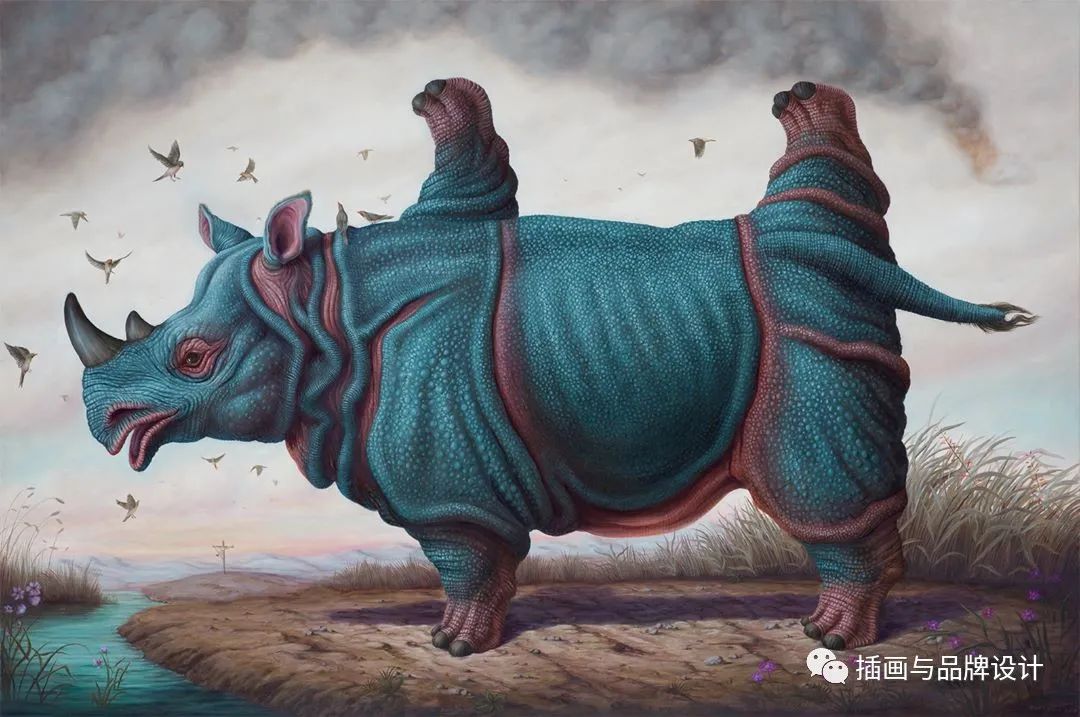 荒诞极端插画,荒诞主义插画