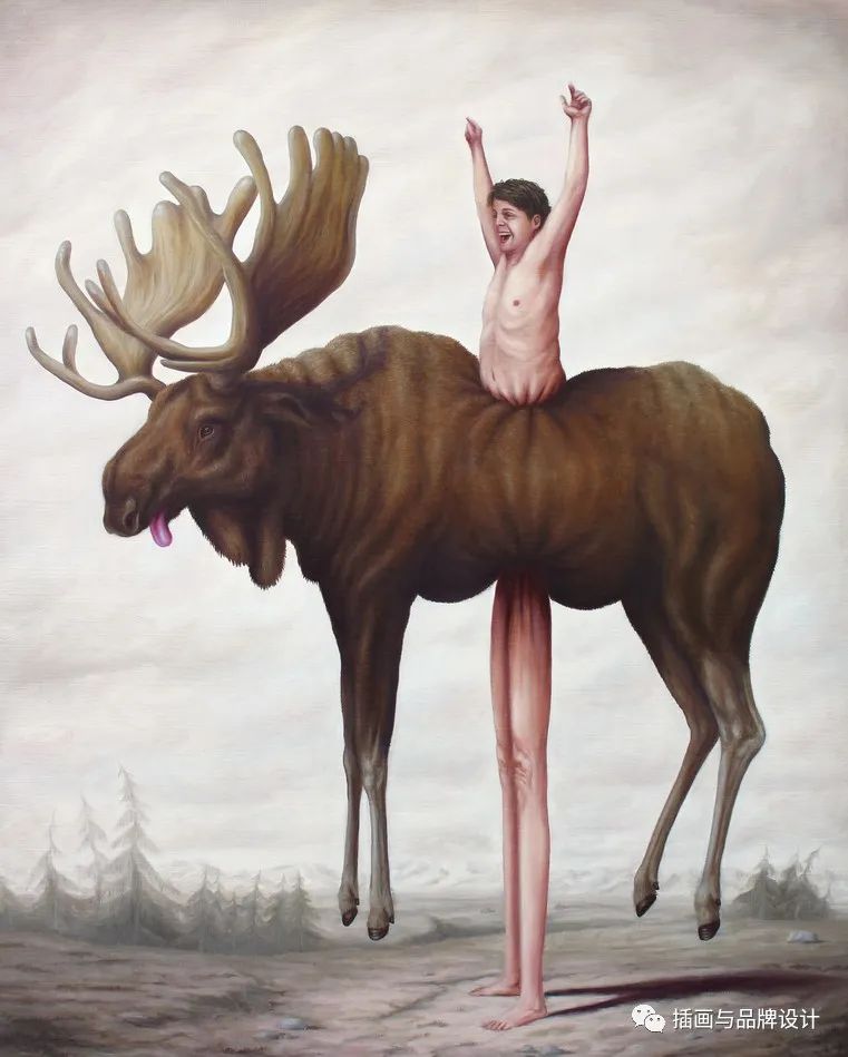 荒诞极端插画,荒诞主义插画