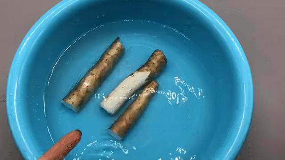 山药去皮一根筷子就能搞定,手不粘也不痒,简单又快