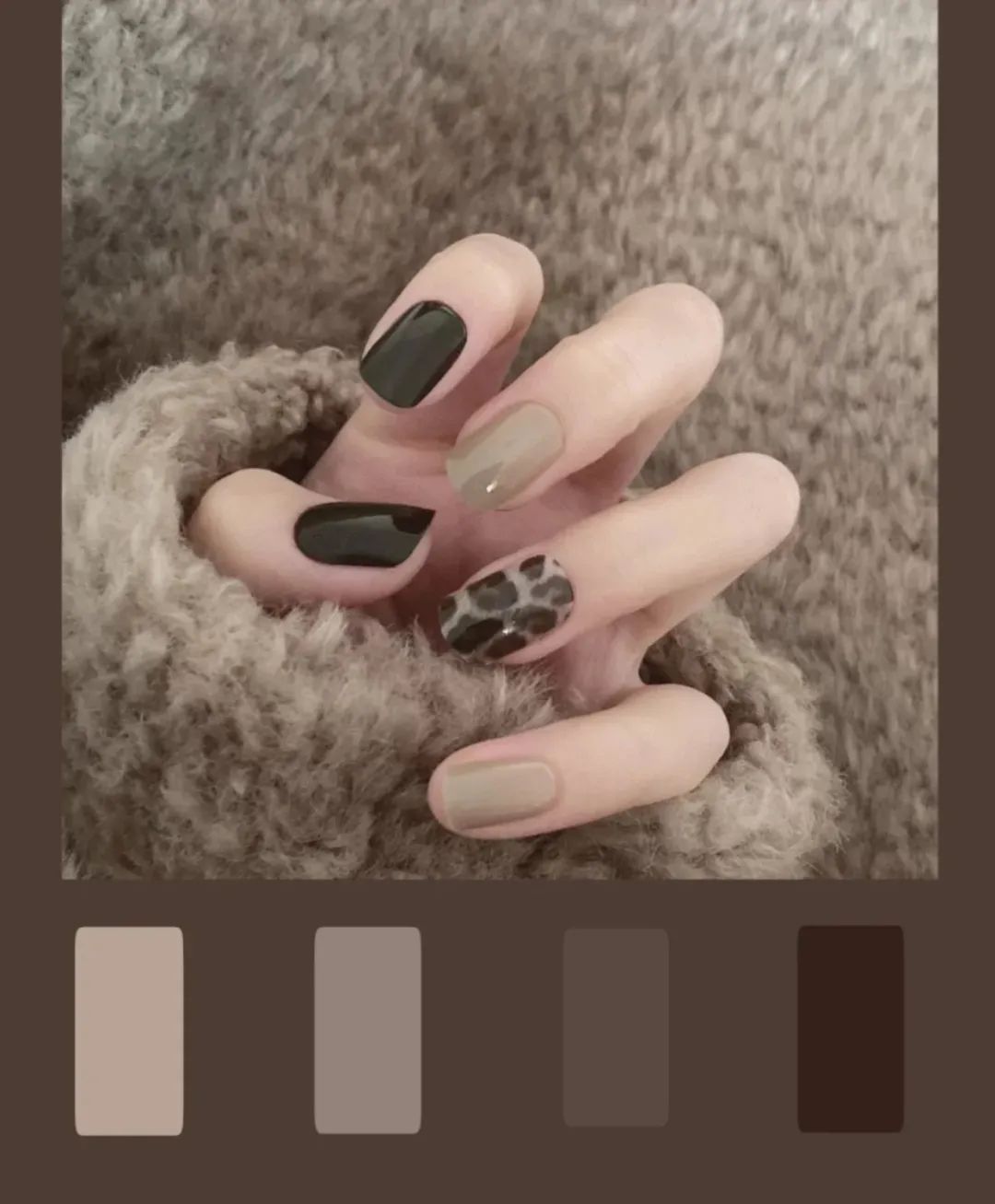 简单款美甲显手白高贵冬天,这100款秋冬美甲也太好看了吧