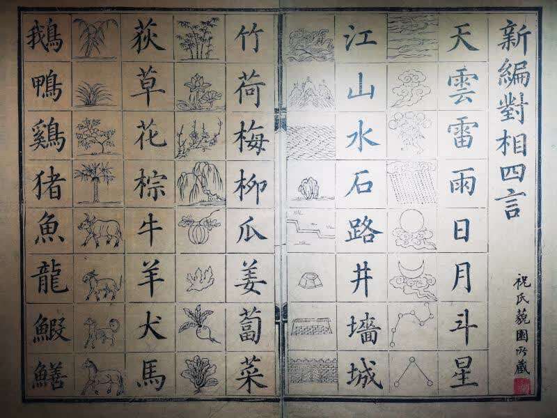 世界上最早的看图识字的蒙学书,五岁看图识字