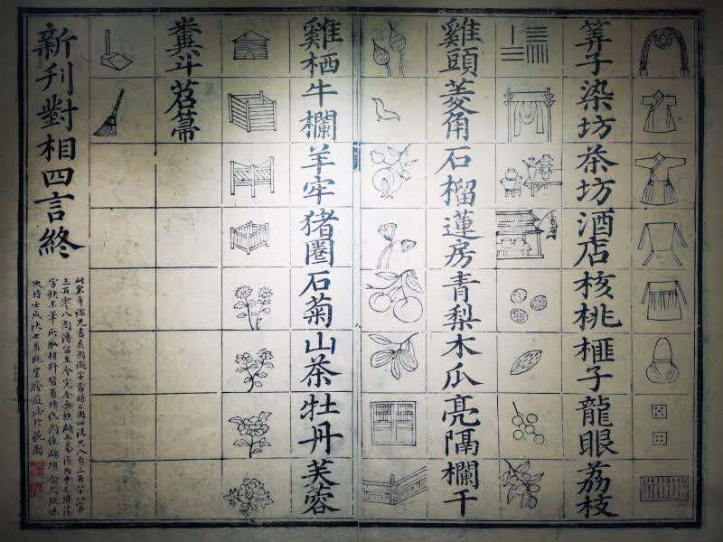 世界上最早的看图识字的蒙学书,五岁看图识字