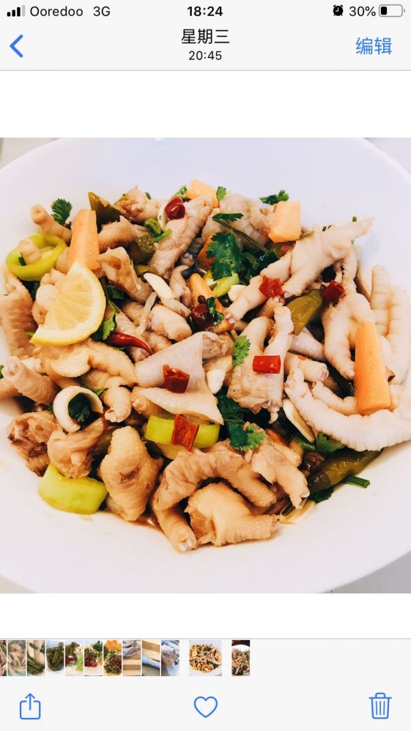 年夜饭柠檬泡鸡爪家庭做法,年夜饭开胃凉拌菜爽口无骨鸡爪