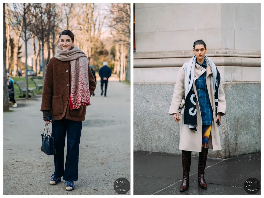 冬季的氛围感穿搭怎么能少了围巾,秋冬氛围感穿搭围巾