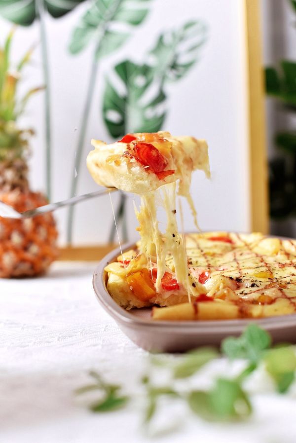 水果披萨怎么做好吃又简单视频,空气炸锅制作鸡蛋水果披萨视频