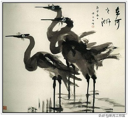 国画大师黄永玉荷花作品欣赏,国画前十名大师级画家作品