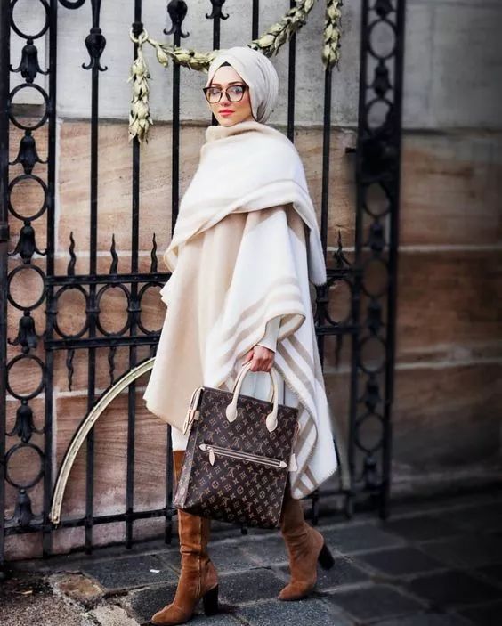 竹纤维百变围巾的108种围法,原来围巾是要这样绑的