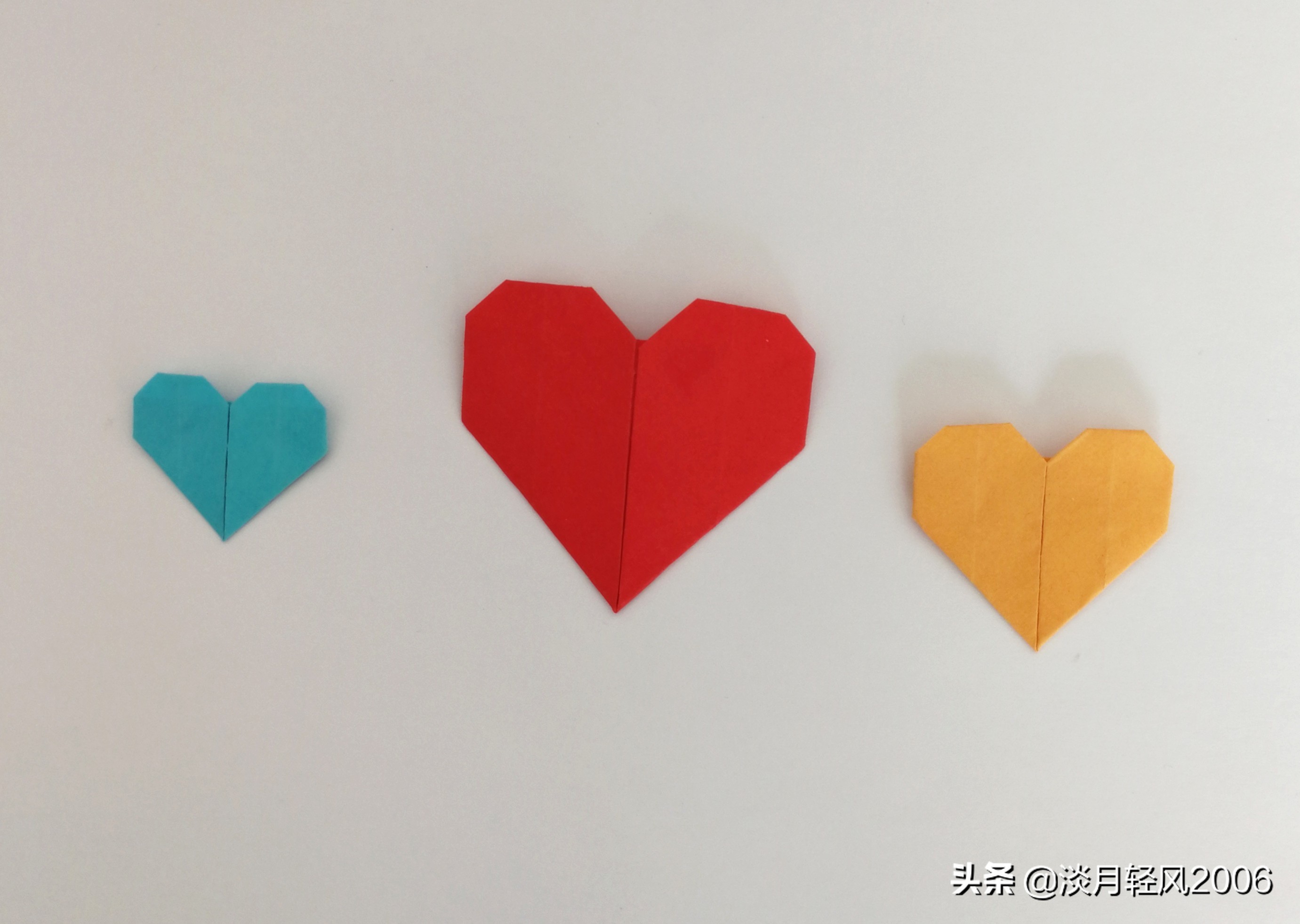 纸折爱心最简单方法儿童,幼儿手工纸折爱心