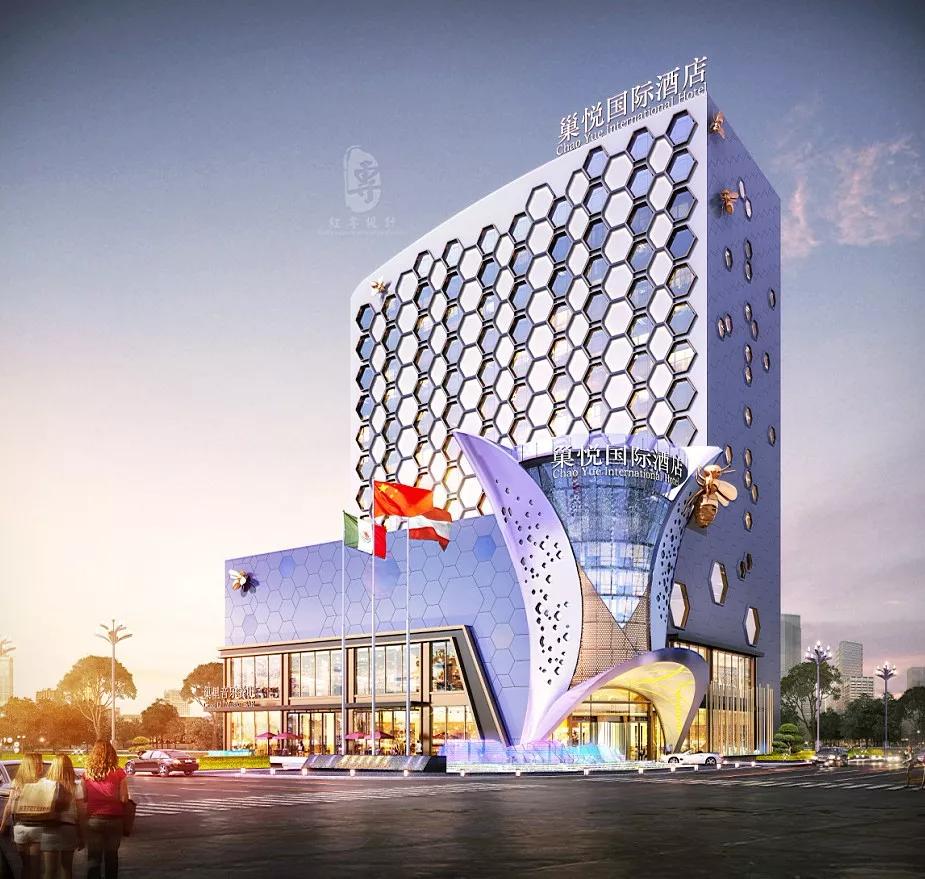 精品酒店门头设计,酒店创意门头设计效果图