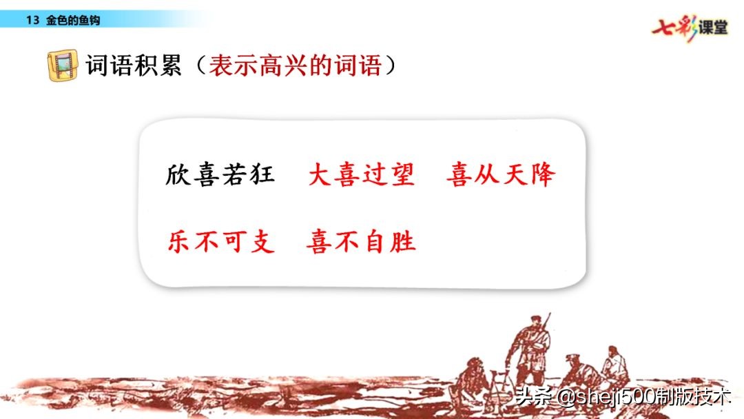 部编语文六年级下13课《金色的鱼钩》知识要点图文讲解同步练习