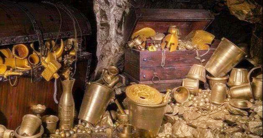 中国一一个神秘山洞，洞里面竟然藏有大量的财宝，但是却很难拿到