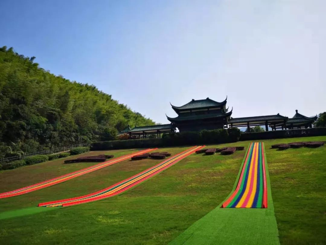 网红滑道来啦～竹海草坪架彩虹，清泉一道深氧醉
