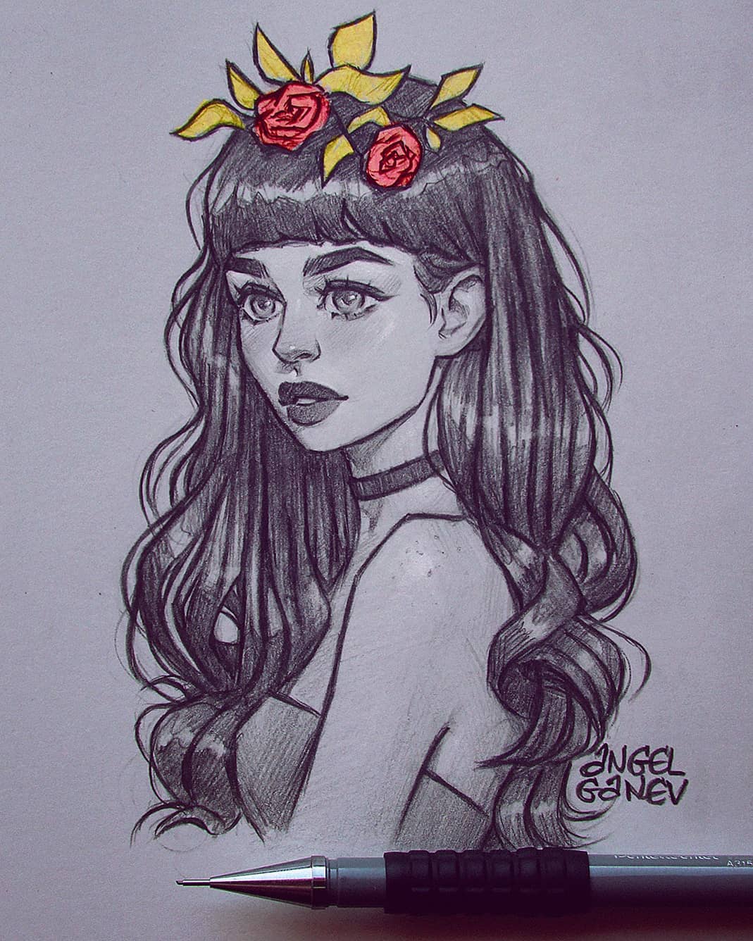 自动铅笔画人物,自动铅笔手绘人物