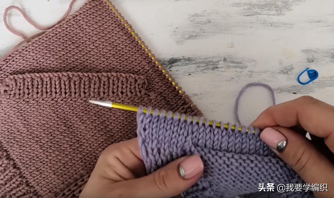 从下往上织暗口袋怎样编织,织口袋的教程
