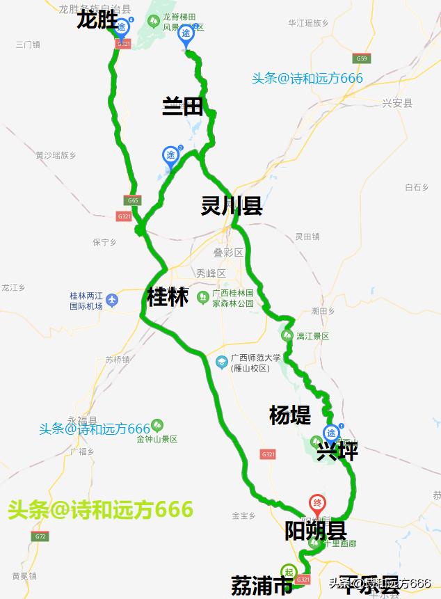 自驾旅游广西桂林路线推荐攻略图,广西自驾游去桂林攻略路线推荐