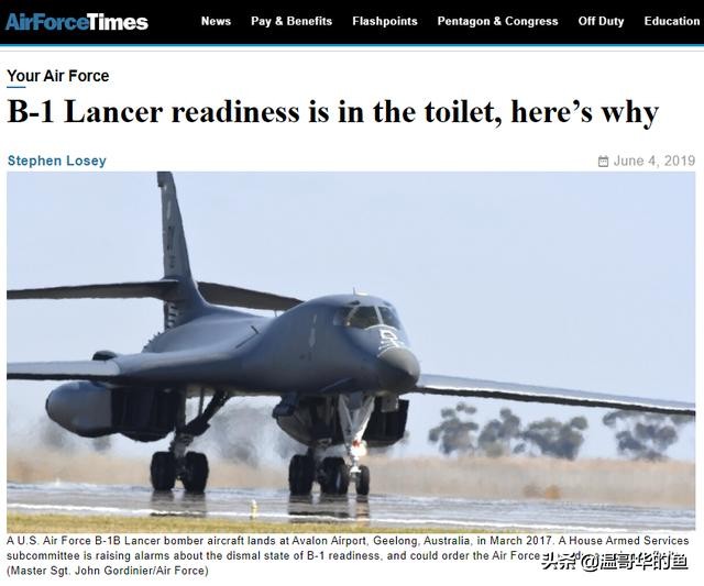 美国b-1b枪骑兵超音速战略轰炸机,b-1b战略轰炸机伊拉克战争