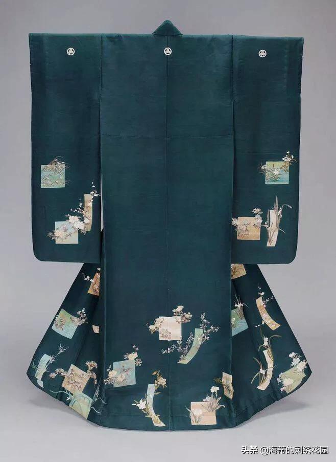 日本和服刺绣图案,和服刺绣和中国刺绣的区别
