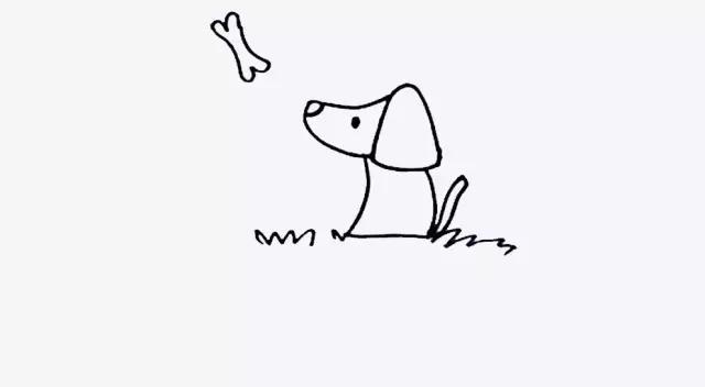 小狗简笔画ins风简单又好看图片,简单又超凶的小狗简笔画图片图文