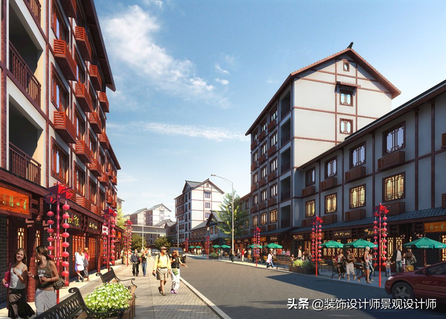 仿古建筑商业街设计图片,古建商业街门楼中式传统仿古大门