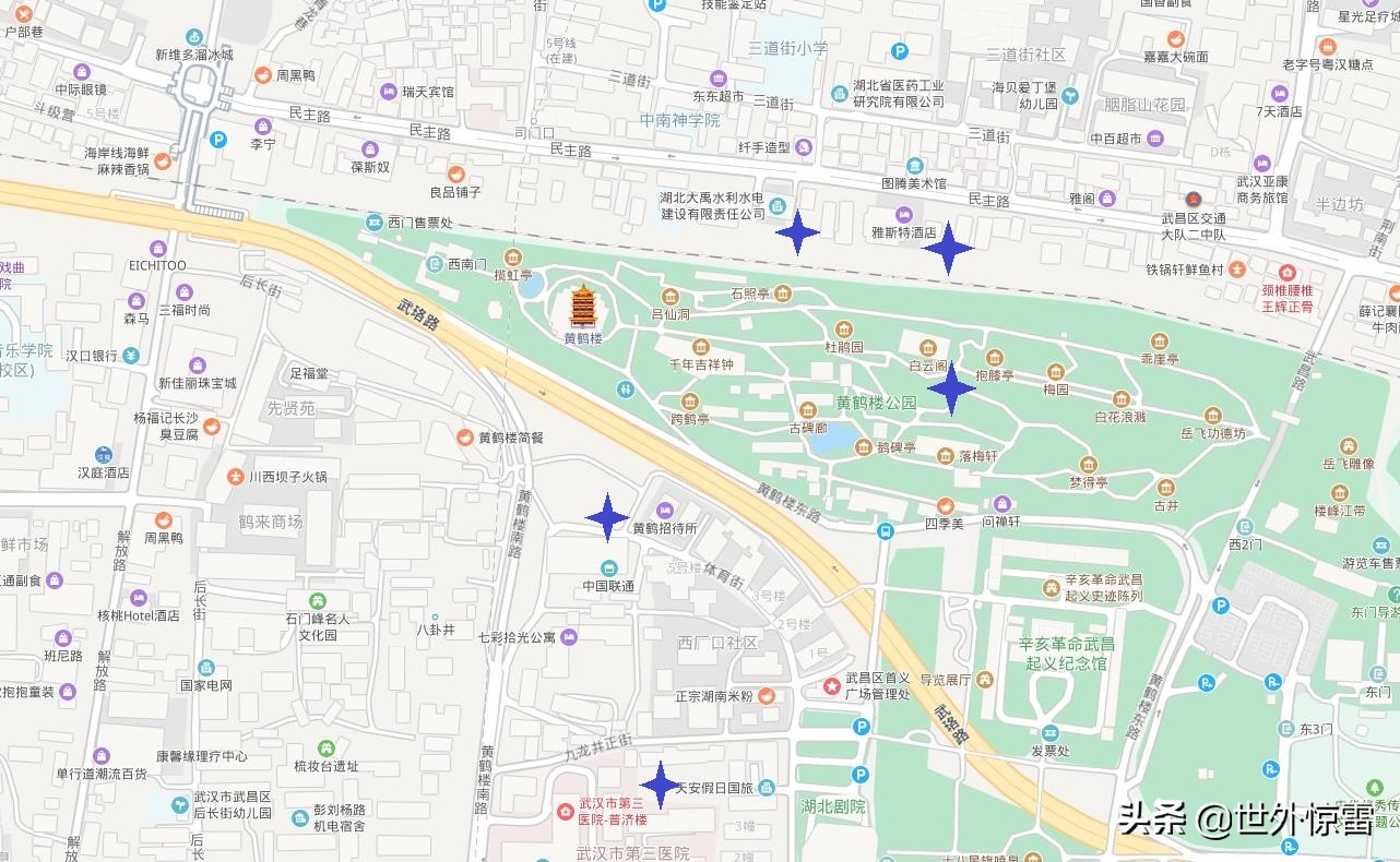 武汉黄鹤楼夜景灯光秀,武汉黄鹤楼摄影攻略